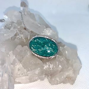 Hallie Pendant in Amazonite & White Sapphires